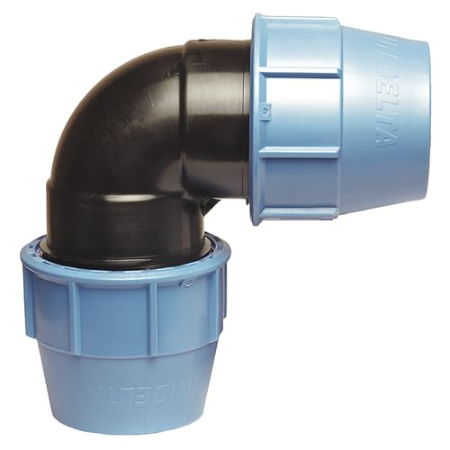SOMATHERM FOR YOU, Raccord coudé égal en plastique pour tube PE Ø32 mm - Installation rapide et facile - Résistant à 16 bars - Température max : 80°C -...