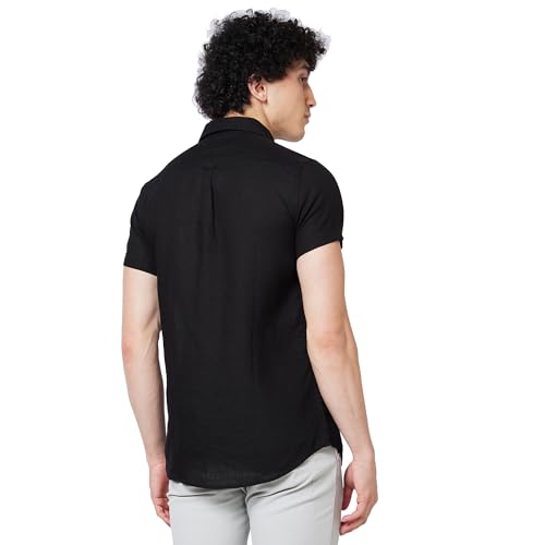 Image of Spykar Men's Regular Fit N /A Half Sleeve Solid Casual Shirts