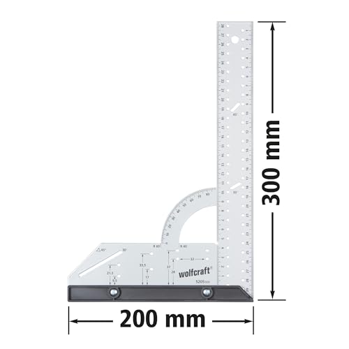 Équerre multifonction wolfcraft 5205000 acier 300mm règle traçage angle menuiserie - 4