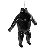 PLAFOPE Maniquí Infantil con Brazos y Piernas para Exhibición de Ropa Niña Perchero Desmontable Negro para Tiendas y Exposiciones de Moda Infantil