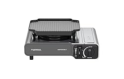 Campingaz Camp Bistro 3 Combo Hornillo y Plancha |...: COMPACTA Y POTENTE: hornillo de camping de cartucho de gas fácil de usar (2200 W) con encendido piezoeléctrico, llama infinitamente ajustable; soporte resistente para ollas y sartenes de hasta 26 cm de diámetro MÁXIMA SEGURIDAD: La válvula de segurid...