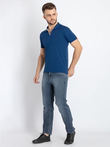 Image of Status Quo Men's Polo T-Shirt | Rich Cotton Blend | Slim Fit | All Day Comfort | Contrast Inner Placket | Polo Collar