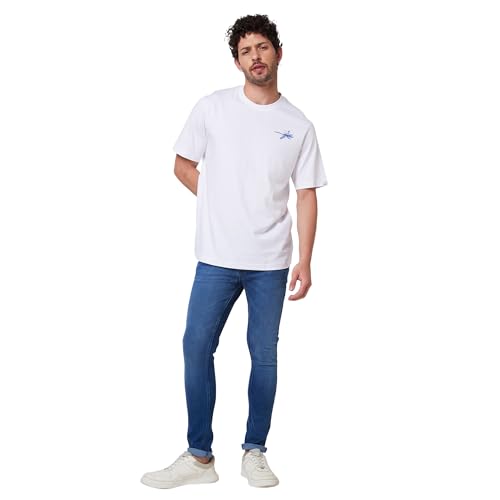Image of Spykar Men's Comfort Fit N /A Half Sleeve Solid Casual T-Shirt