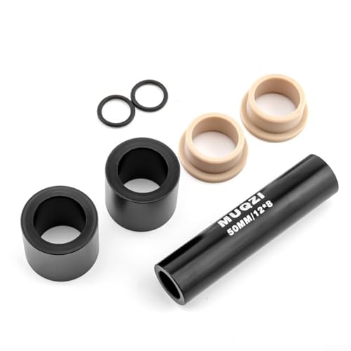 Yhenlovtt Buje de aluminio Alloly para bicicleta de montaña, amortiguador trasero de bicicleta, kit de bujes DU para amortiguador trasero en bicicletas DH compatible con modelos Fox y Rockshox (50 mm)