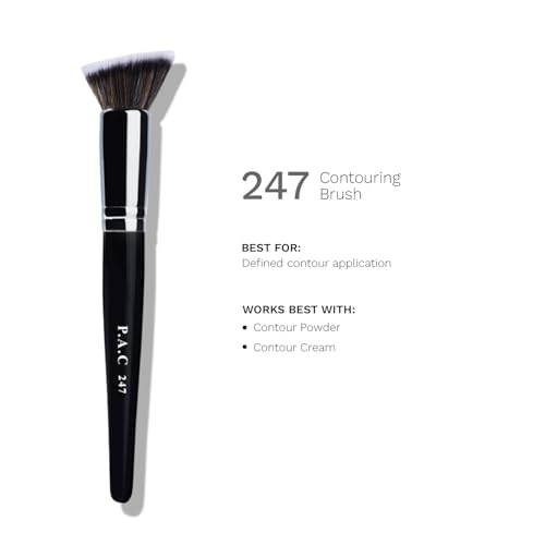 Image of PAC Contouring Brush 247 | Multi Functional Flat Angular Brush | Densely Packed Soft Bristles