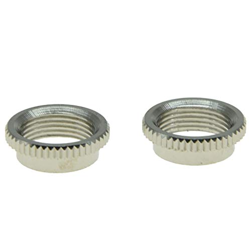 Dopro 10x USA Thread Fine Knurled 15/32" Deep Nut Guitar Toggle Switch Nut Fits Les Paul with Switchcraft Switches Nickel - Image 3