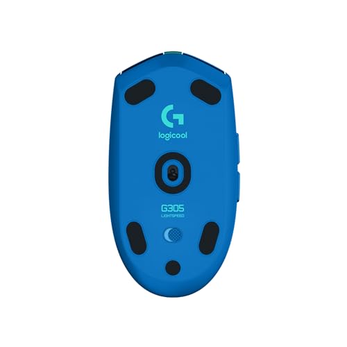 Logitech G G305 LIGHTSPEED kabellose Gaming-Maus mit HERO 12K DPI Sensor, Wireless Verbindung, 6 programmierbare Tasten, 250 Stunden Akkulaufzeit, Leichtgewicht, PC/Mac - Blau