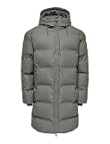 Only & Sons, Chaqueta buffer para adulto, resistente al viento, cremallera de 2 vías, capucha con cordón, manga larga