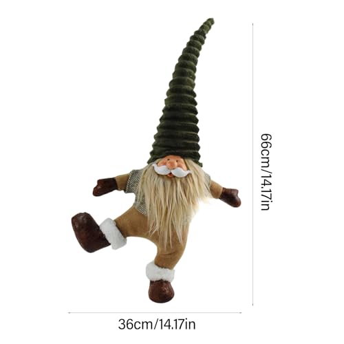 Figurine de nain debout en polyester pour décoration de bureau et Noël