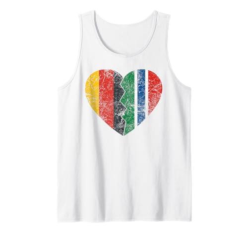 Gambian German Flag Heart | Alemania Gambia Flag Roots Camiseta sin Mangas