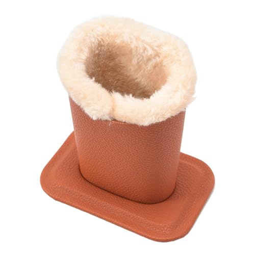 Photo de YAOPIU Porte-Lunettes de Bureau,Support Porte-Lunettes Avec Doublure En Peluche - Pochette Organisatrice Antiraysures en Cuir PU pour Table de Camping-Car, Dortoir, Salon