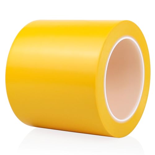 BOMEI PACK 100mmx33m Warnklebeband Gelb Warnband Gefahr Warnung PVC Für Bodenkennzeichnungen