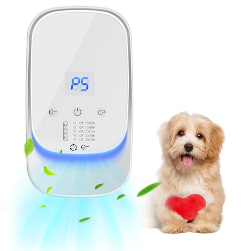 Ozone Odor Eliminator for Strong Odor 99% Cat Litter Deodorizer Pet Odor Removal Air Ionizers for Home Plug-in Air Purifier for Pets House Wardrobe Shoe Cabinet Garage