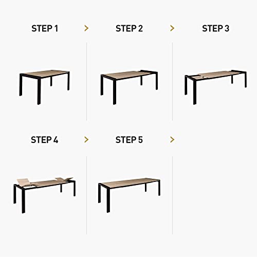 Acanva Modern Expandable Dining Table For 6-8, Rectangle Expansion Mdf Material Butterfly Leaves & Sturdy Base, Suited For Living Room, Office & Kitchen, 63”(+31.4) Wx35.5”Dx29.7”H, Oak #TOP6