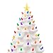 Mr. Christmas Nostalgic Ceramic Christmas Tree with LED Lights Indoor Decoration, 18 Inches, White