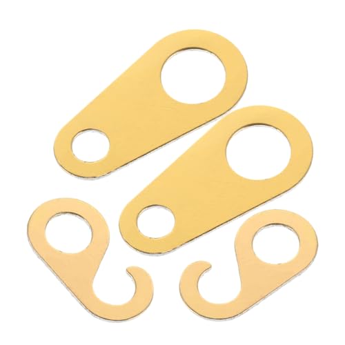 Frcolor 4個機械式鳩時計チェーンタブ 属製チェーンエンドフック リング 時計修理パーツ アンティーク鳩時計用 ホームデコレーション対応