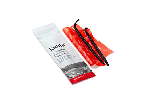 Kiddu Gourmet Vanilla Beans, 2 Pods, Grade A, 16-18cm
