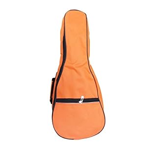 24 pouces de qualité supérieure Ukulele Case 5MM rembourrage avec sangles réglables,Orange - Les Beatles, Paul McCartney, John Lennon, RIngo Starr, George Harrison
