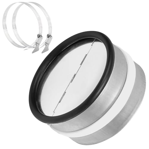 HTTYHT Válvula de retenção DN 125 mm válvula anti-retorno de aço galvanizado com borracha de vedação porta de alumínio conector de válvula anti-retorno para Extractore duto de ventilação