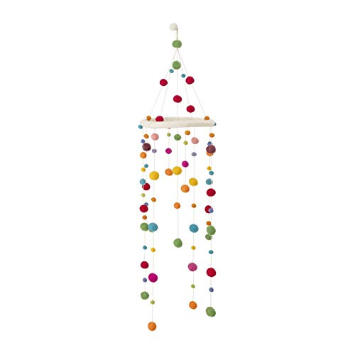 Bloomingville Mobile mit bunten Woll-Kugeln