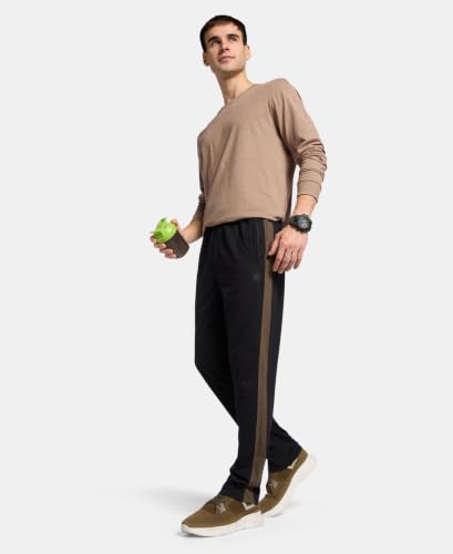 Image of Jockey AM75 Men Super Combed Cotton Rich Slim Fit Trackpant with Zipper Media Pocket