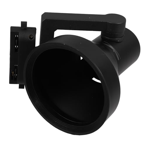 DIYEAH Pantalla para Lámpara de Riel LED Par30 Casquillo E27 Carcasa Negra Tipo Trompeta Foco de Techo Ajustable Luminaria de Acento para Luz de Tienda y Luces del Anochecer al