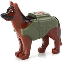 Battle Brick Collectible Custom Police K9 Service Dog Collectible | Compatible with LEGO Bricks | Great Gift for Ages 10+