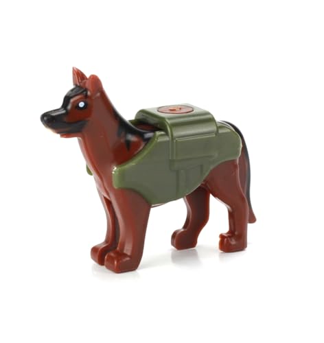 Battle Brick Collectible Custom Police K9 Service Dog Collectible | Compatible with LEGO Bricks | Great Gift for Ages 10+