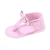 Voberry Baby Infant Girls Flower Shoes Soft Sole Anti-slip Summer Crib Sneakers Sandals (0~6 Month, Pink)