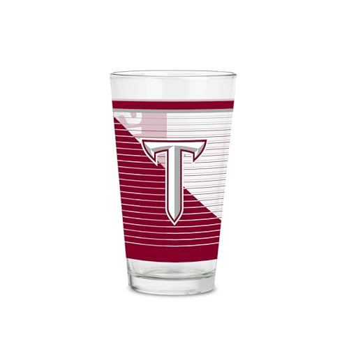 Rico Industries NCAA Troy Trojans Standard 16 oz Pint Glasses with Digitally Printed Logo, Classic Drinking Glass - Great for Every Day Use
