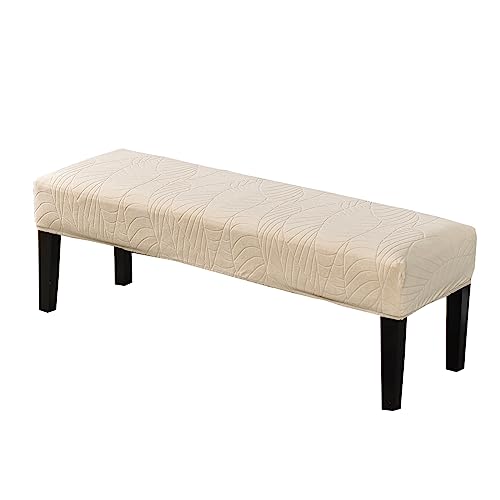 CRFATOP Dining Bench Cover Jacquard Bench Seat Cushion Slipcovers Stretch Upholstered Bench Slipcover Removable Washable Dining Chair Slipcovers for Bedroom Living Room,D12