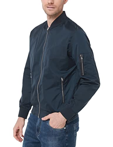 Magcomsen Men's Bomber Jackets Men Fashion Casual Windbreaker Jacket Spring Jackets Light Golf Jackets Outerwear Khaki,S #TOP3