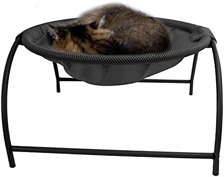 Cat Bed Dog Hammock, Cool Cat Bed Pet Cat Hammock Bed Free-Standing Cat Sleeping Bed Cat Sofa for Indoor Lounge Pet Beds for Cats Frame Hanging Beds (Black)