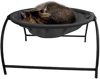 Cat Bed Dog Hammock, Cool Cat Bed Pet Cat Hammock Bed Free-Standing Cat Sleeping Bed Cat Sofa for Indoor Lounge Pet Beds for Cats Frame Hanging Beds (Black)