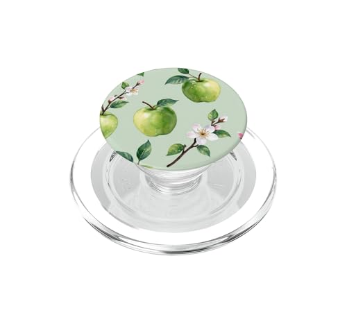 PopGrip pour MagSafe Pommes Vertes : Aquarelle botanique de style vintage unique