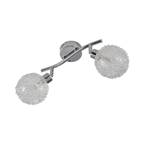 Ceiling Light 'Ticino' dimmable (Modern) in Silver Made of Metal for e.g. Hallway (2 Light Sources, G9) from Lindby | Ceiling lamp, lamp