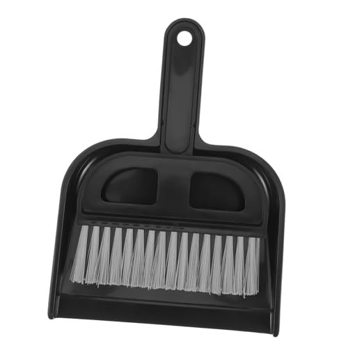 NOLITOY Mini Black Dustpan Broom Set Black Mini Broom for Keyboard Desk Cleaning Brush