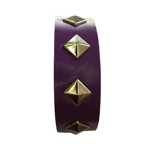 Yellow Leather Wrist Band With Charm For Biker Men & Women-image-5