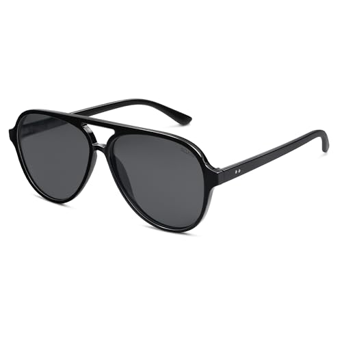Image of SOJOS Classic Polarized Aviator Sunglasses for Women Men, Retro Trendy Aviators Shades SJ2201