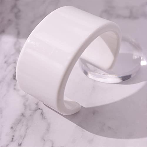 Fuqimanman2020 Acrylic Open Cuff Bangle Colorful Simple Geometric Transparent Resin Bracelet Jewelry4