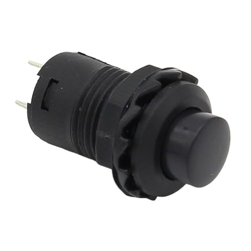 Interrupteur à bouton-poussoir noir momentané 12mm lot de 10 pièces à réinitialisation automatique