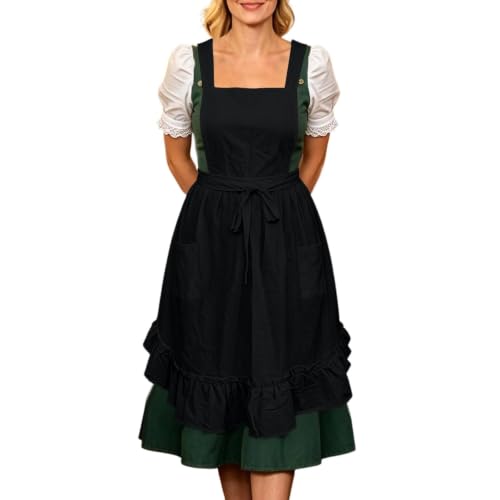Delantal tiroleso midi para lucir en el Oktoberfest con vestido tradicional bávaro