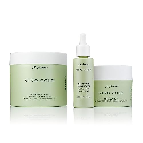 M. Asam VINO GOLD Firming Body Cream (16.9 Fl Oz)- anti-aging body care for smooth skin, lotion for women with aloe vera, cocoa butter, caffeine, vitamin E & vitamin B3, vegan personal skin care.