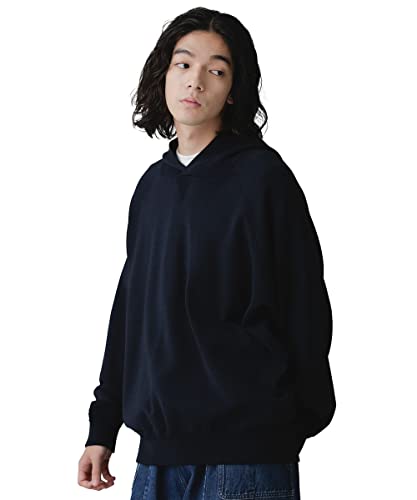 ナノ・ユニバース(nano・universe) LB.03/ミラノリブラグランニットプルパーカー L ネイビー ＬＢ．０３ Ｓｅｃｔｉｏｎ