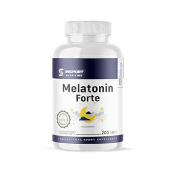 INSPORT Nutrition - Melatonina Forte - 5mg per compressa - 1000 porzioni (200 Vegan compresse) - Sonnifero altamente dosato - Composizione pura