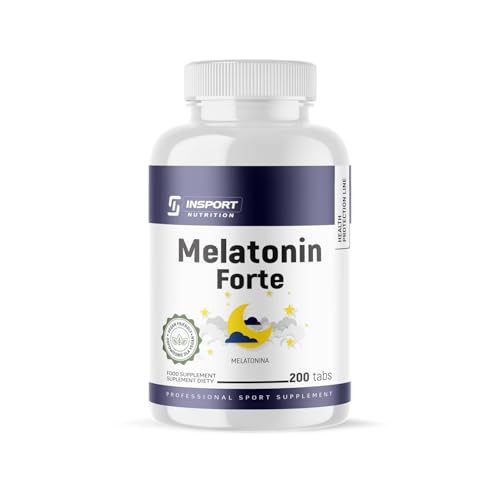 INSPORT Nutrition - Melatonina Forte - 5mg per compressa - 1000 porzioni (200 Vegan compresse) -...