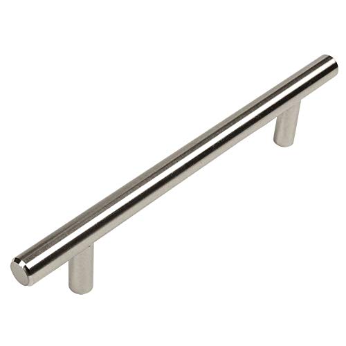 10 Pack - Cosmas 305-4SN Satin Nickel Cabinet Hardware Euro Style Bar Handle Pull - 4