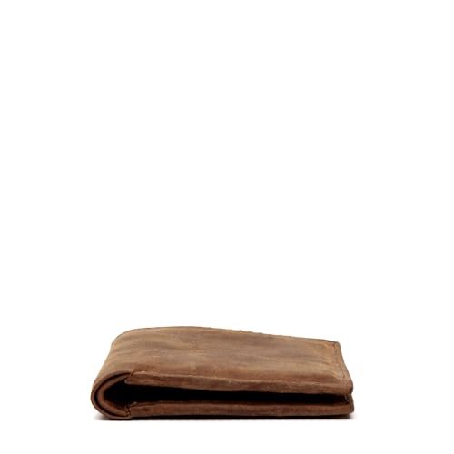 Slim Minimalistic Genuine Leather Bifold Wallet (walnut brown)4