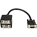 Rocstor Premium 1 ft VGA to 2X VGA Video Splitter Cable M/F - DB-15 Male - DB-15 Female - Black - V