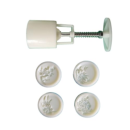 DohoCall Flower Shape Mid Autumn Festival Cookie Stamp Hand Stamped Baking Tool